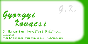 gyorgyi kovacsi business card